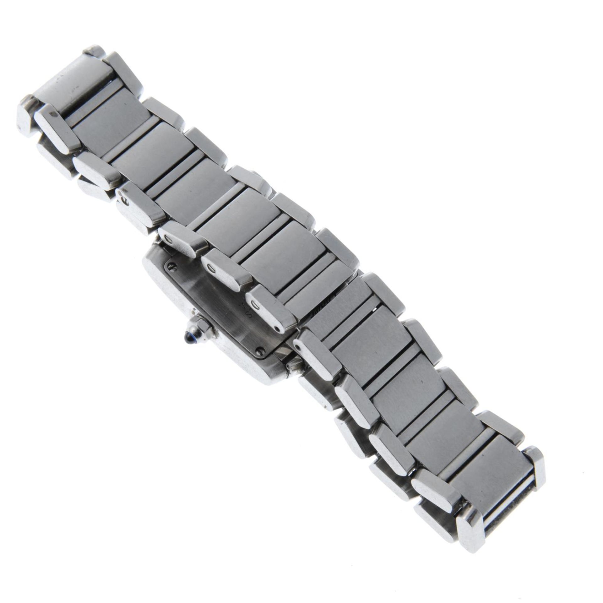 CARTIER - a lady's Tank Francaise bracelet watch. - Image 6 of 6