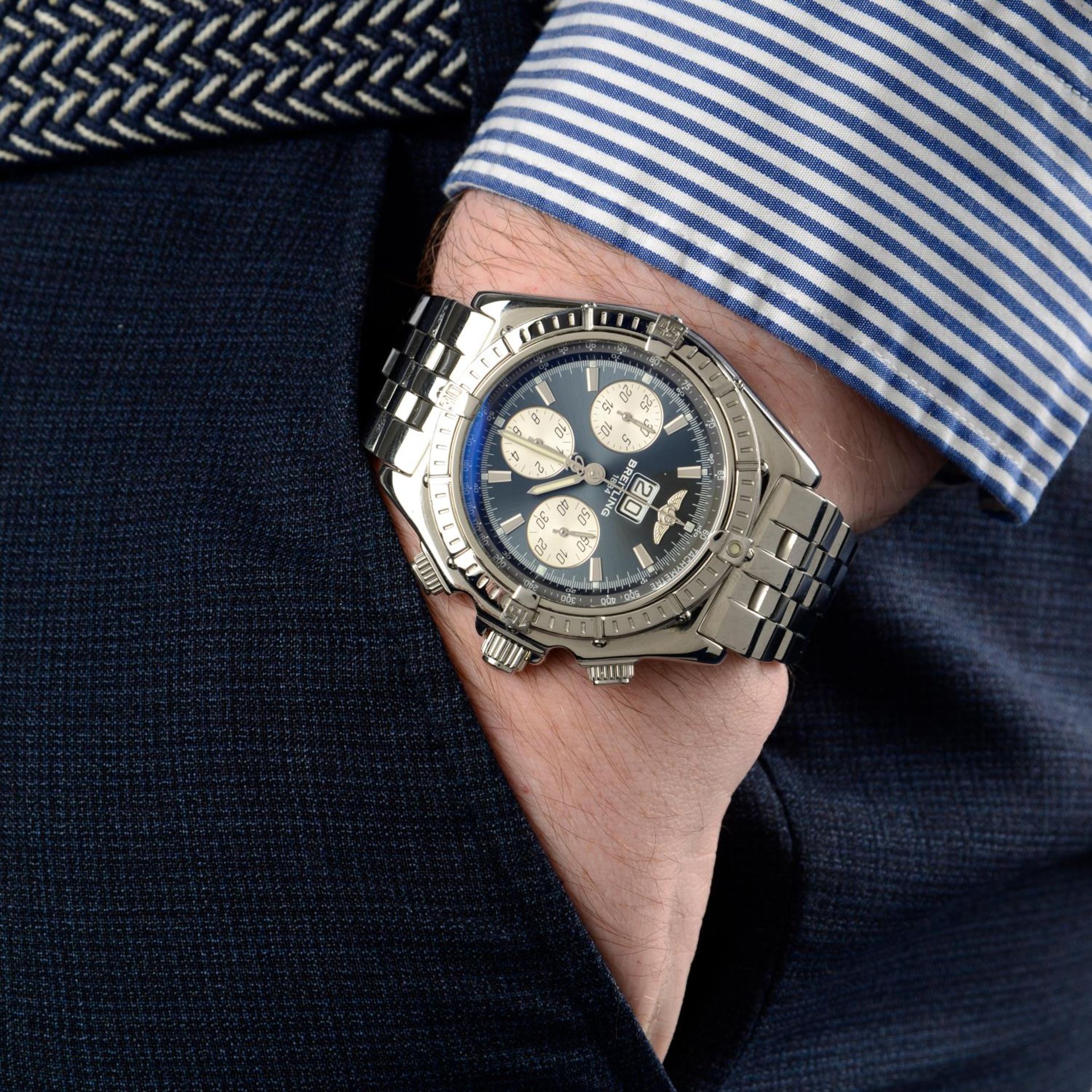 BREITLING - a gentleman's Windrider Crosswind Special chronograph bracelet watch. - Image 6 of 6