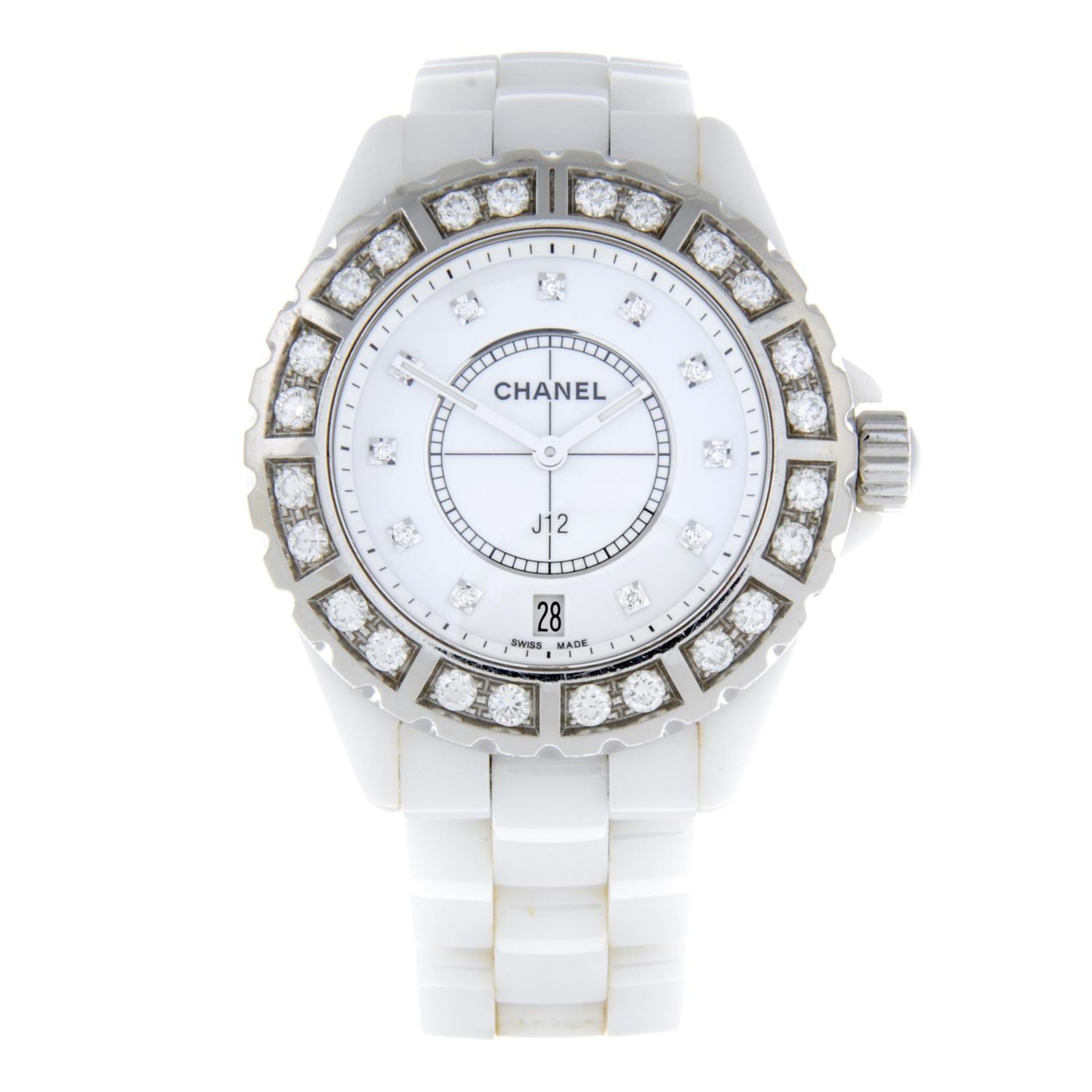CHANEL - a mid-size J12 bracelet watch.