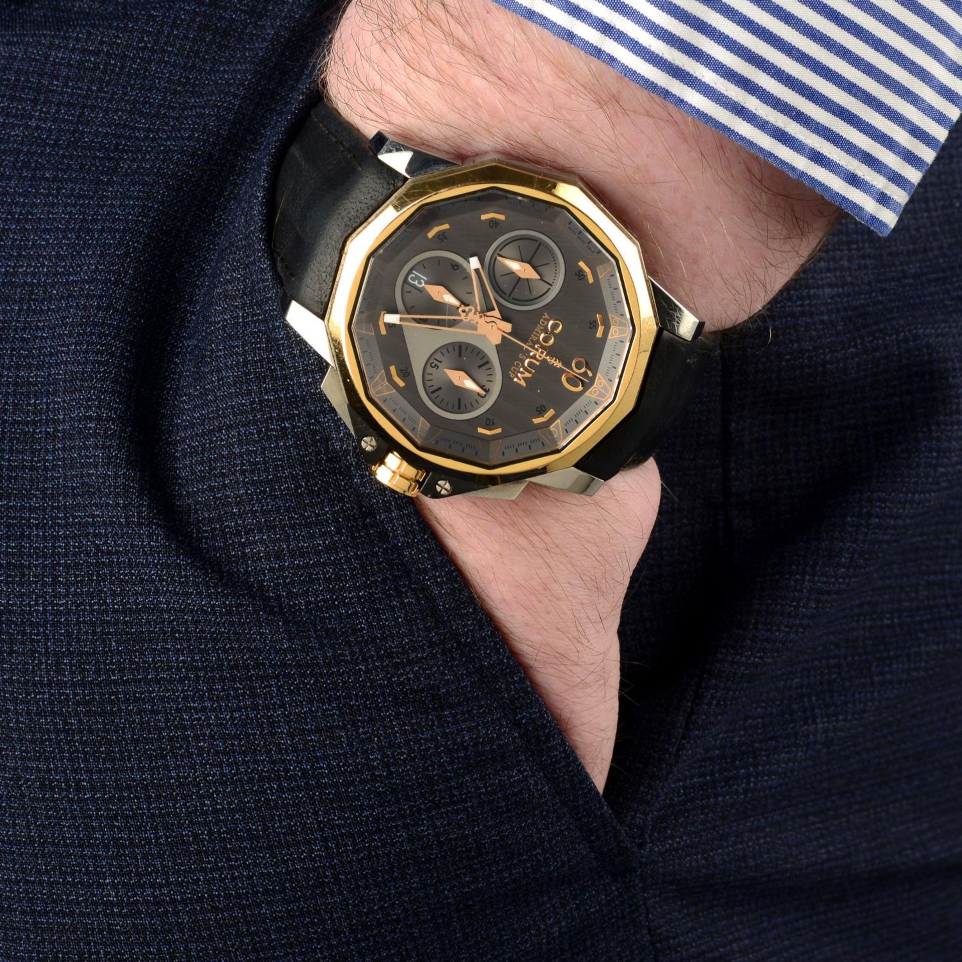 CORUM - a gentleman's Admirals Cup chronograph wrist watch. - Image 3 of 5