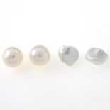 A selection of cultured pearls.