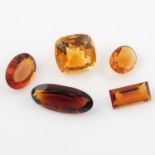 Selection of smoky quartz and citrines PLEASE NOTE THIS LOT WILL CARRY VAT AT 20% ON THE