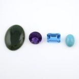 Selection of gemstones, weighing 453g.