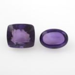 Two vari-shape amethysts.