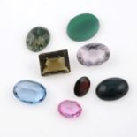 Selection of gemstones,