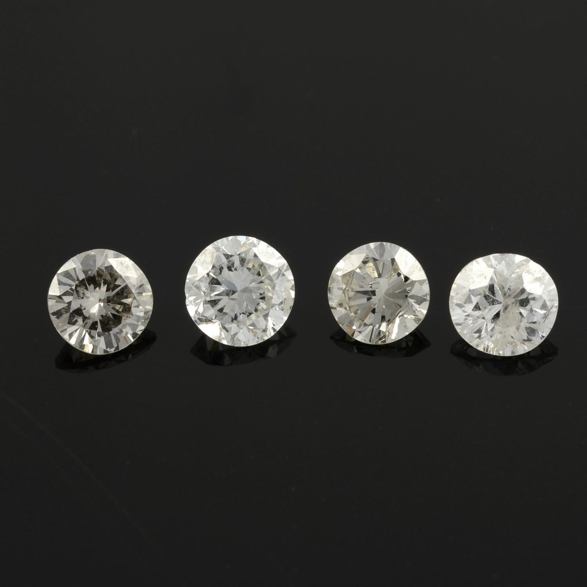 Selection of brilliant cut diamonds, estimated total weight 2.82cts.