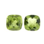 Eight vari-shape peridot.