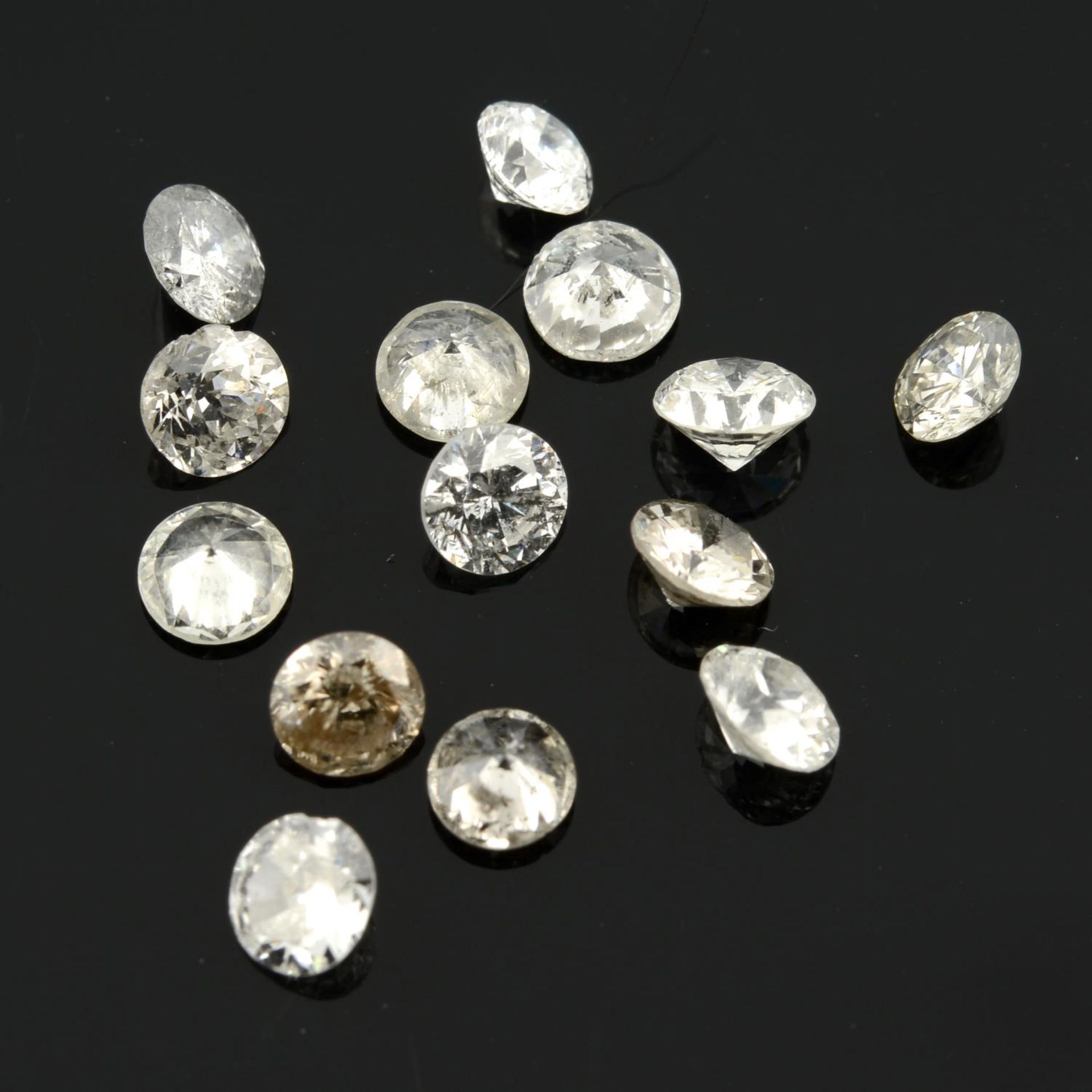 Selection of brilliant cut diamonds, estimated total weight 2.82cts. - Bild 2 aus 2