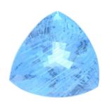 A triangular-shape blue topaz.