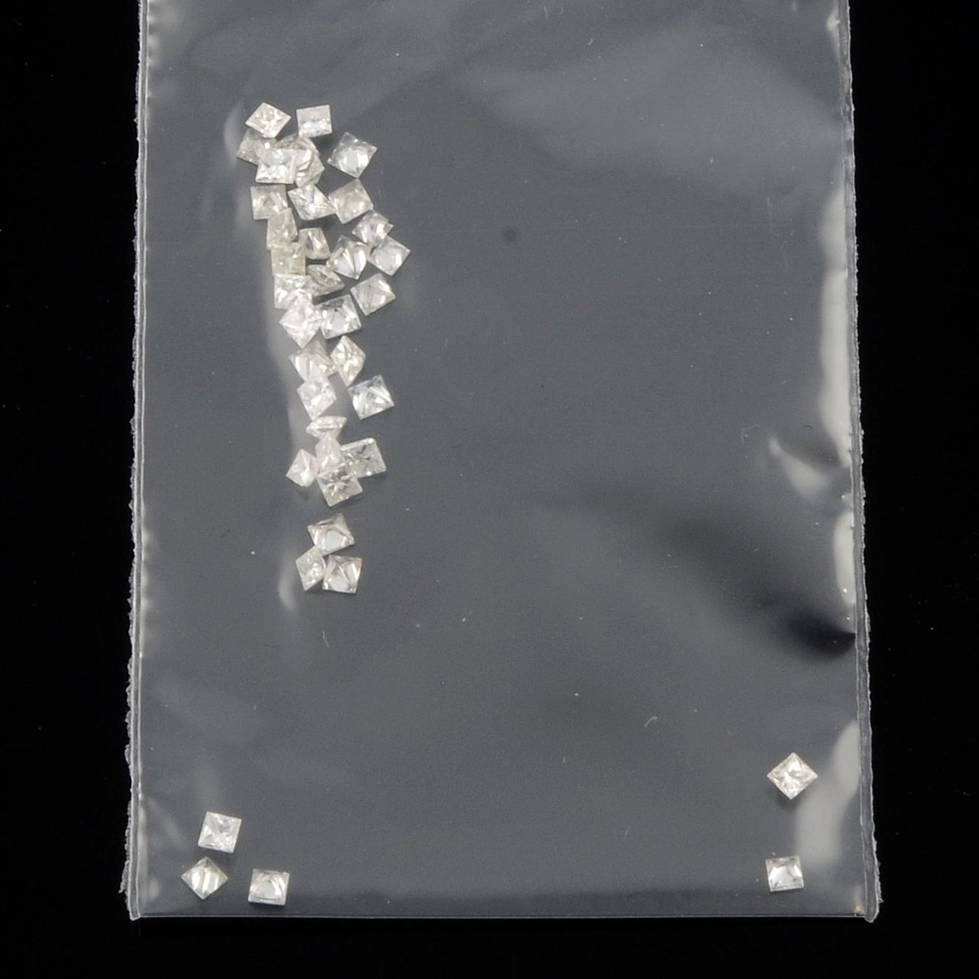 Selection of square shape diamonds, weighing 1.45ct. - Bild 2 aus 3