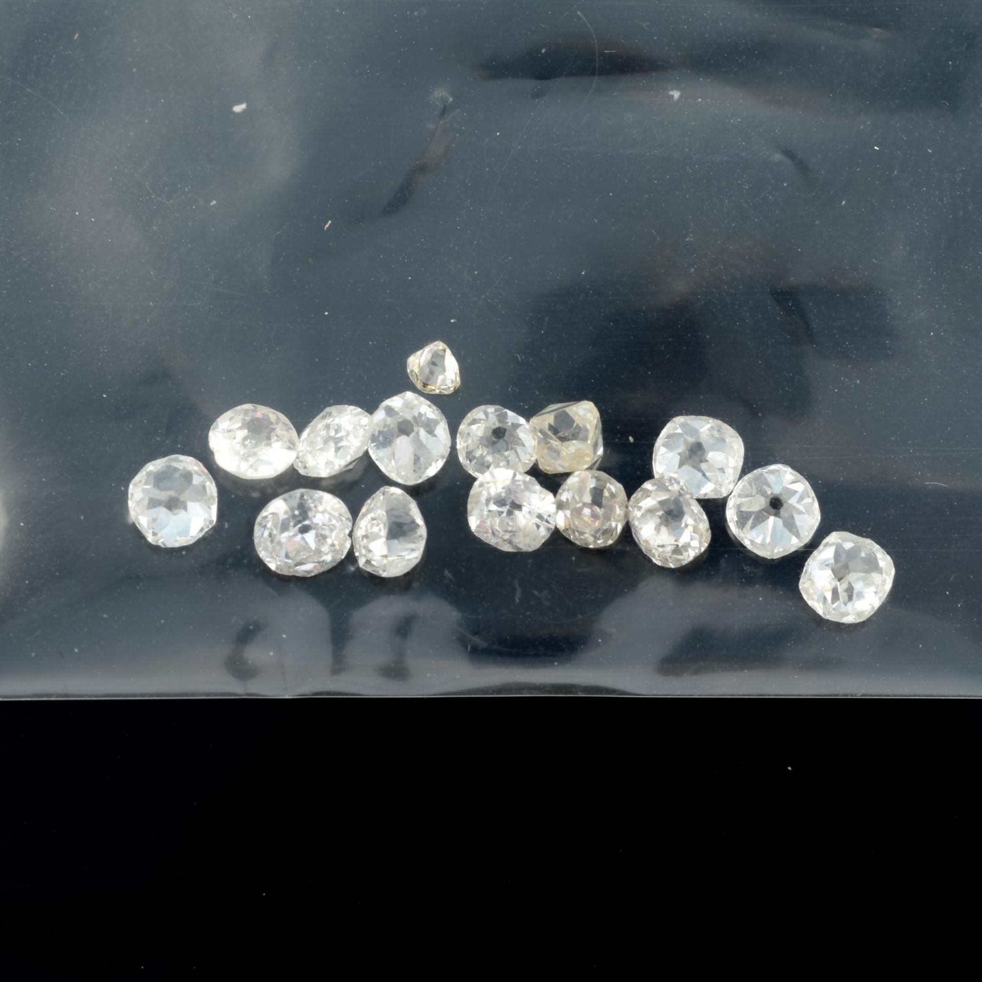 A selection of old cut diamonds. - Image 2 of 2