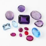 Selection of gemstones,