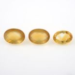 Seven oval shape citrines.