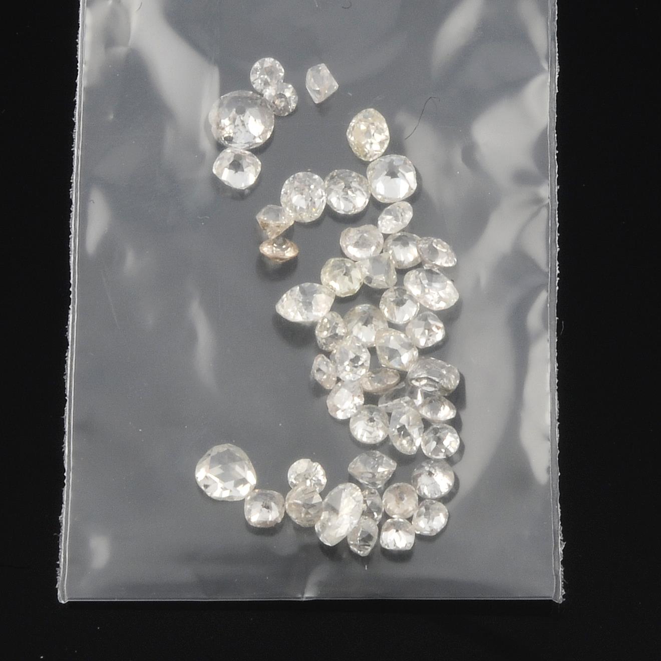 Selection of old cut diamonds, - Image 2 of 2