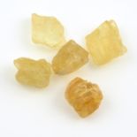 Selection of rough yellow beryl,