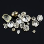 Selection of old cut diamonds,