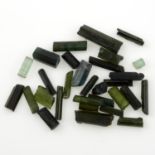 Selection of rough tourmaline,