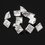 Selection of square shape diamonds, weighing 1.35ct.