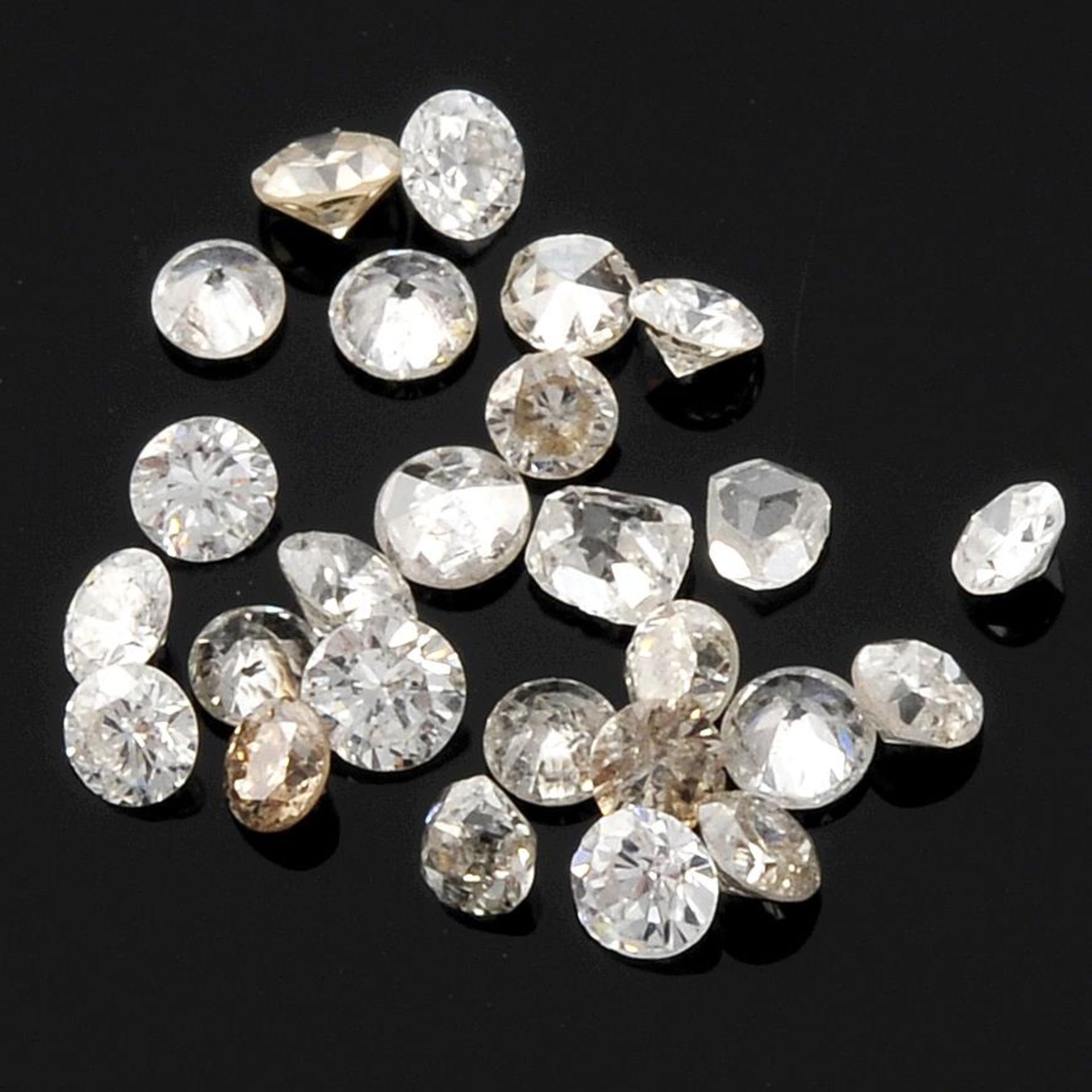 Selection of brilliant cut diamonds, weighing 4.8ct.
