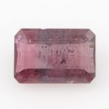 A rectangular-shape pink tourmaline.