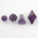 A selection of vari-shape amethysts.