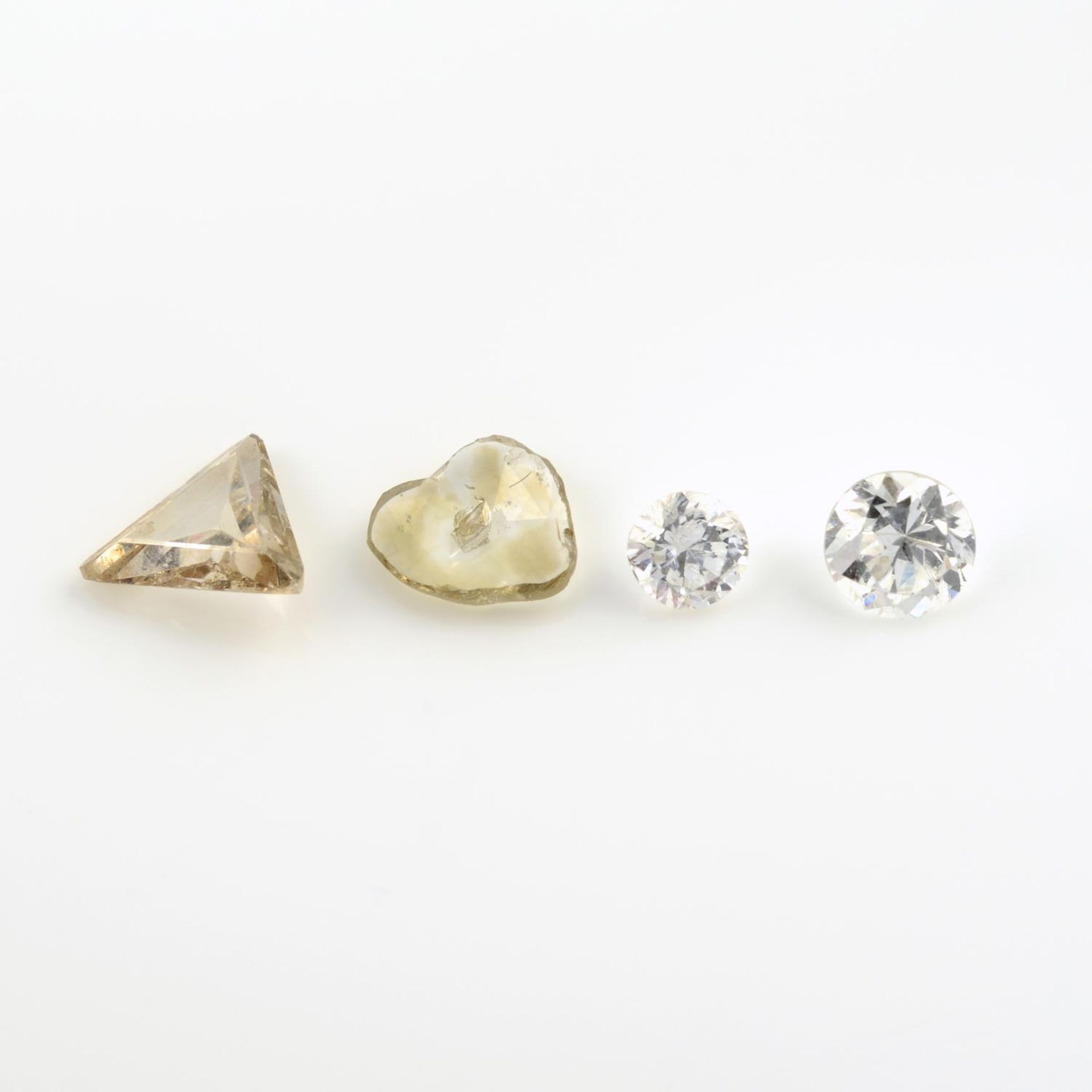 Selection of old cut diamonds,