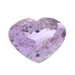 A heart-shape kunzite.