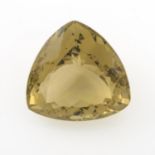 A triangular shape citrine.