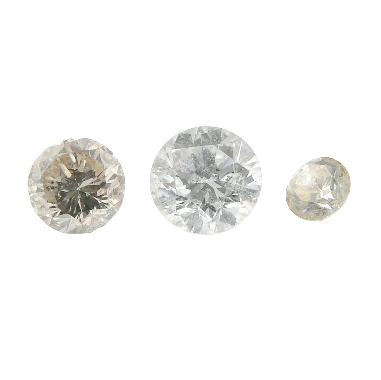 A selection of diamonds.