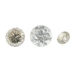 A selection of diamonds.