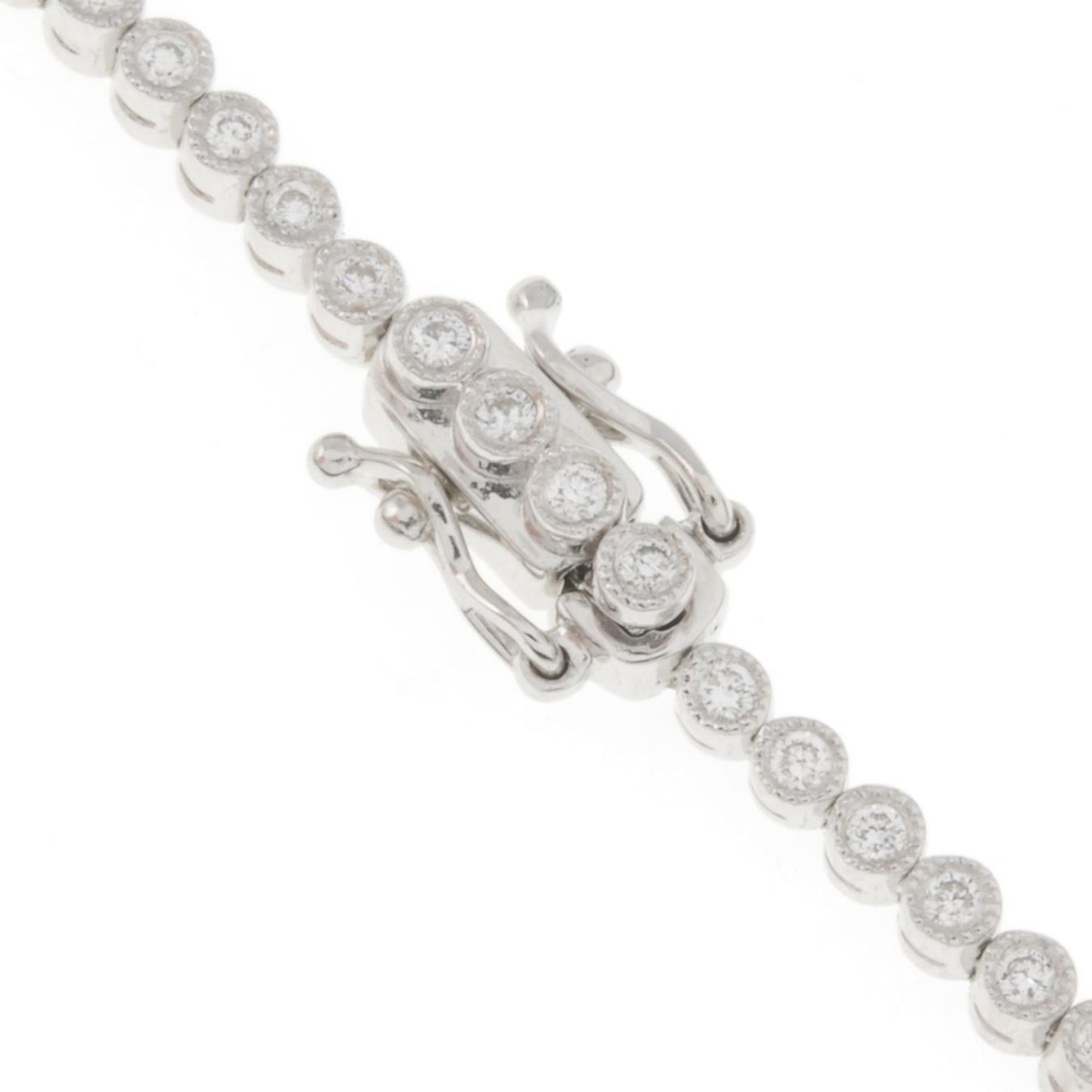 A brilliant-cut diamond line bracelet. - Image 3 of 3