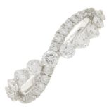A brilliant-cut diamond openwork dress ring.Total diamond weight 0.90ct,