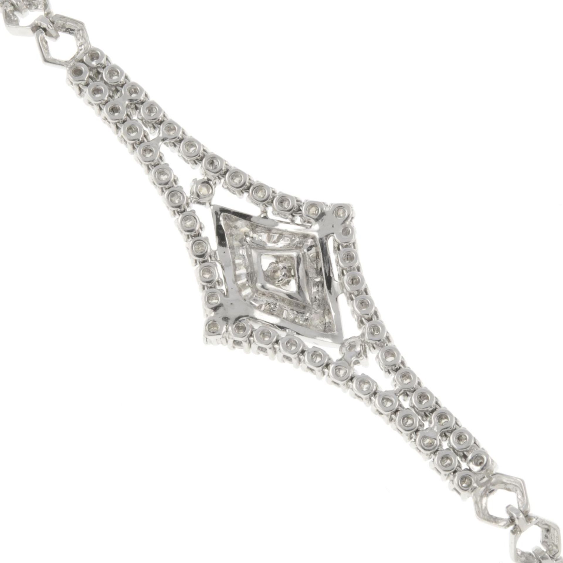 A vari-cut diamond bracelet.Estimated total diamond weight 2.25cts, - Image 2 of 3