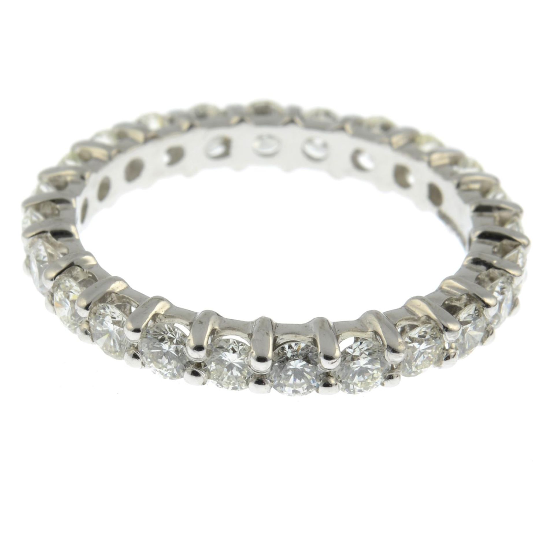 A brilliant-cut diamond full eternity ring.Estimated total diamond weight 1ct. - Image 2 of 3
