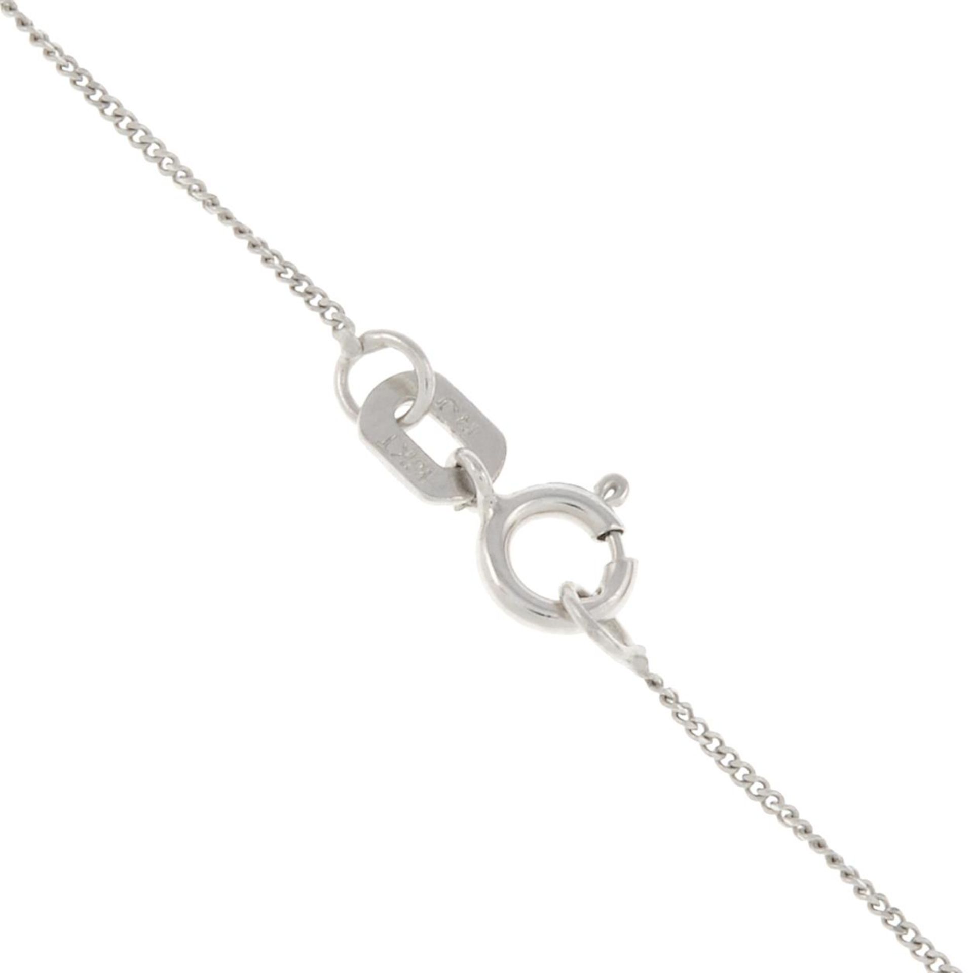 A cultured pearl and brilliant-cut diamond trefoil pendant, - Image 3 of 3