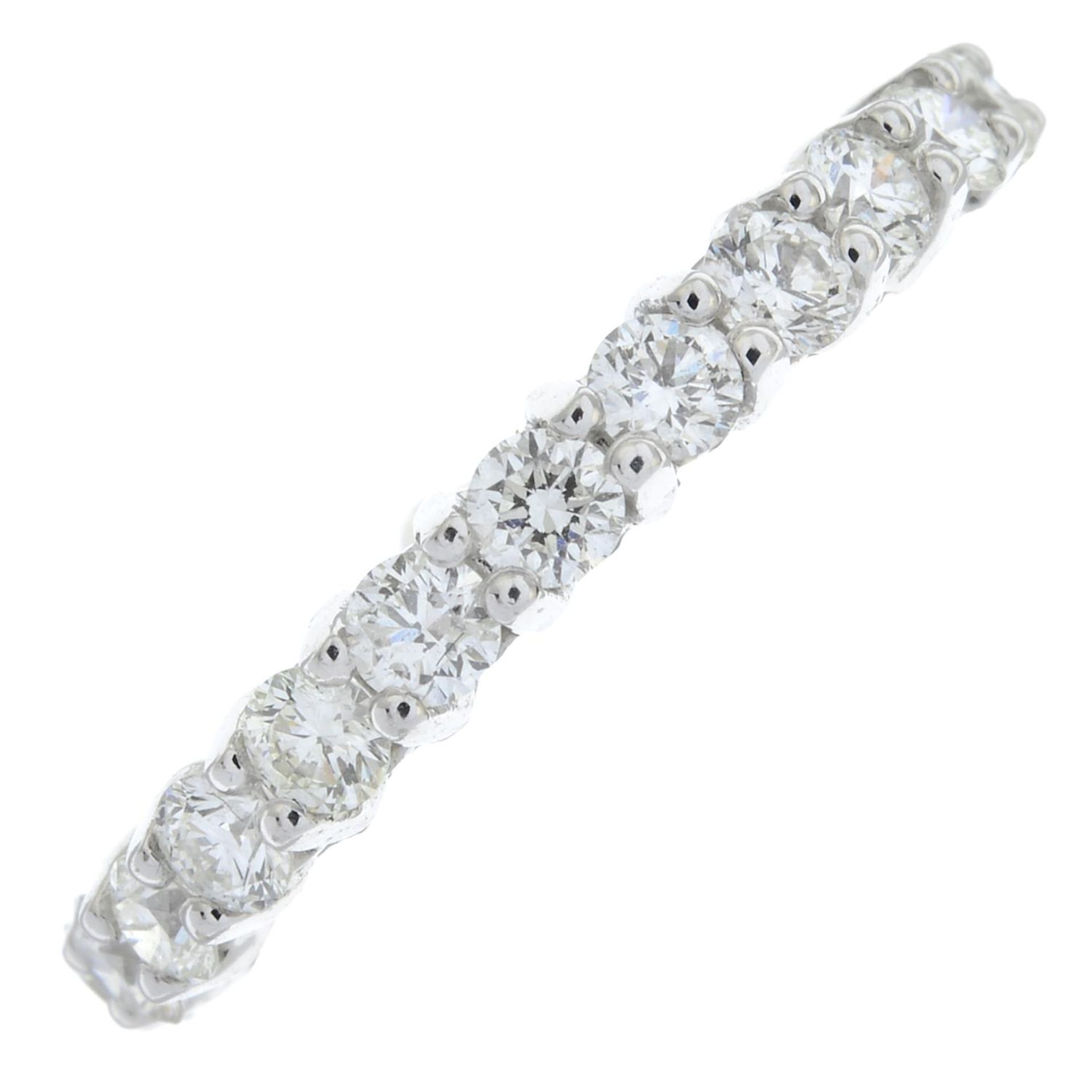 A brilliant-cut diamond full eternity ring.Estimated total diamond weight 1ct.