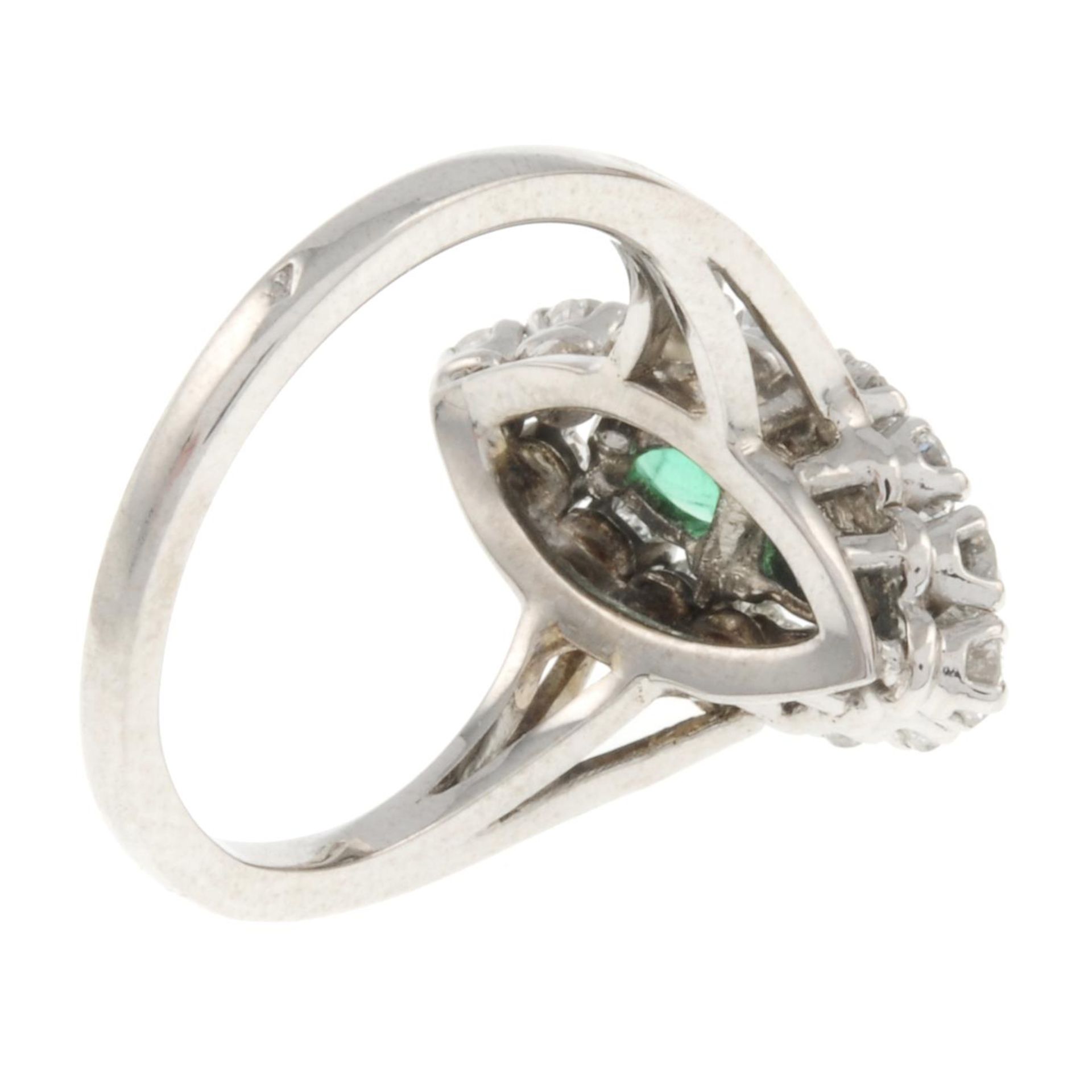 An emerald and brilliant-cut diamond dress ring.Total emerald weight 0.72ct, - Image 4 of 4