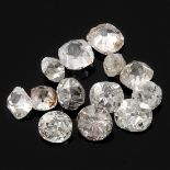 Selection of old cut diamonds,