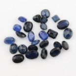 A selection of vari-shape blue sapphires weighing 16.60ct.
