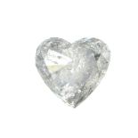A heart shape diamond weighing 0.54ct.