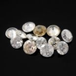 Selection of brilliant cut diamonds, weighing 2.32ct.