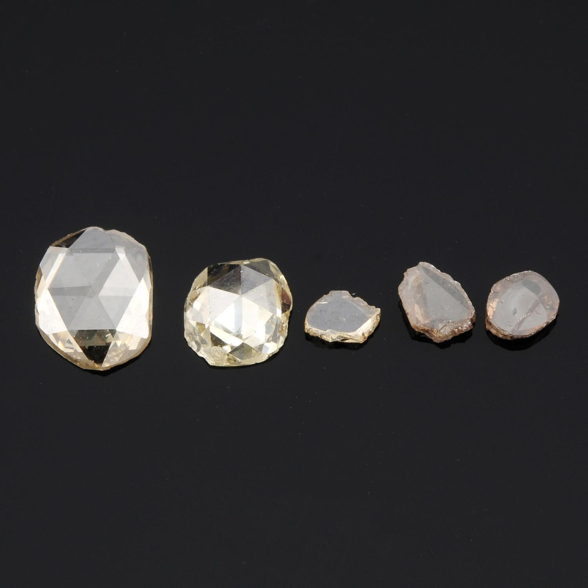 Selection of diamonds.