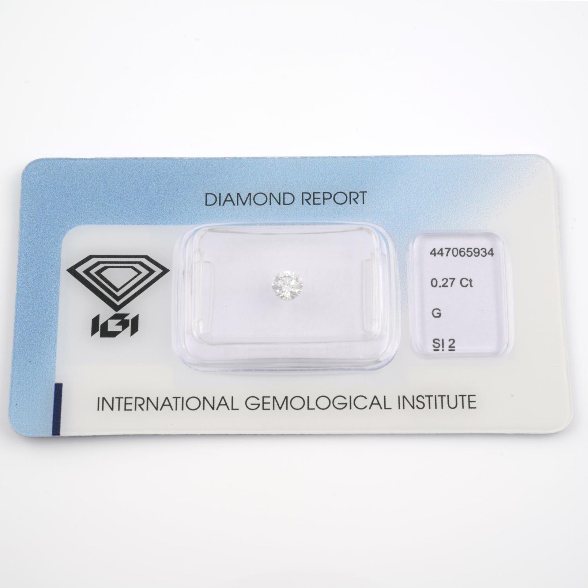 A brilliant-cut diamond, weighing 0.27ct. - Image 2 of 4