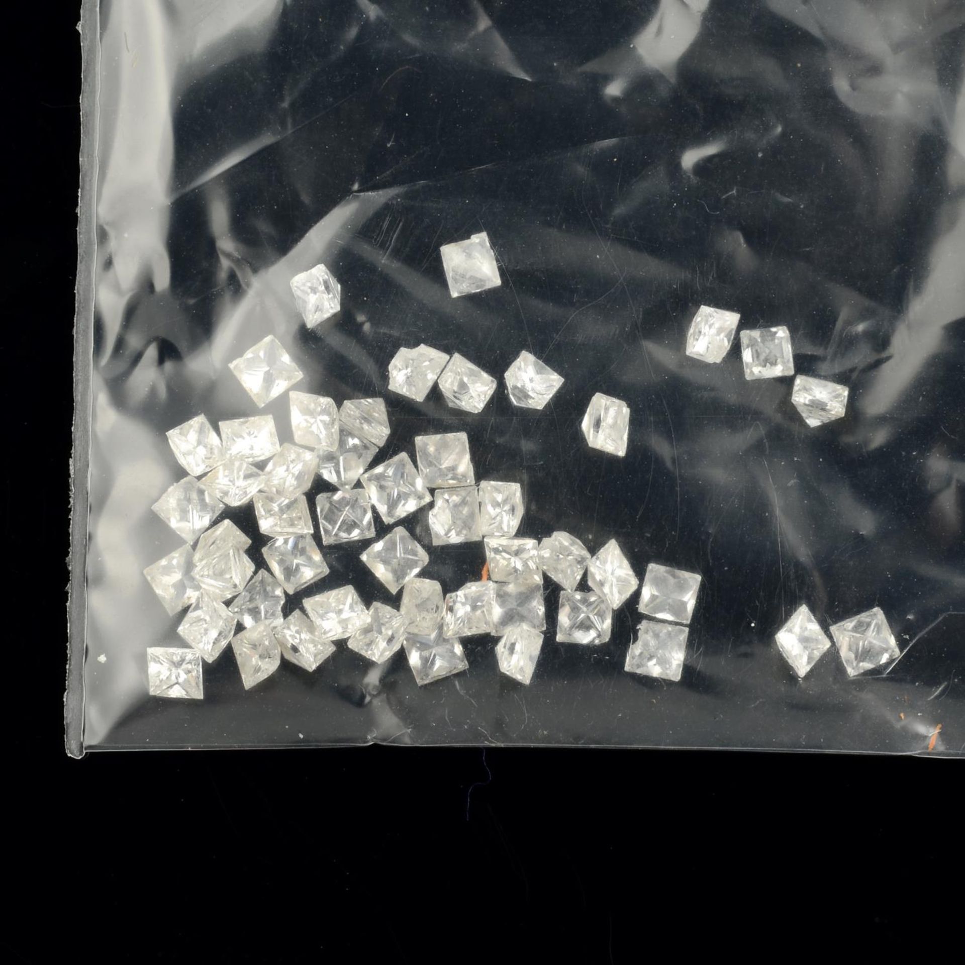A selection of square shape diamonds. - Image 2 of 2