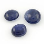 Selection of vari-shape blue sapphire cabochons,