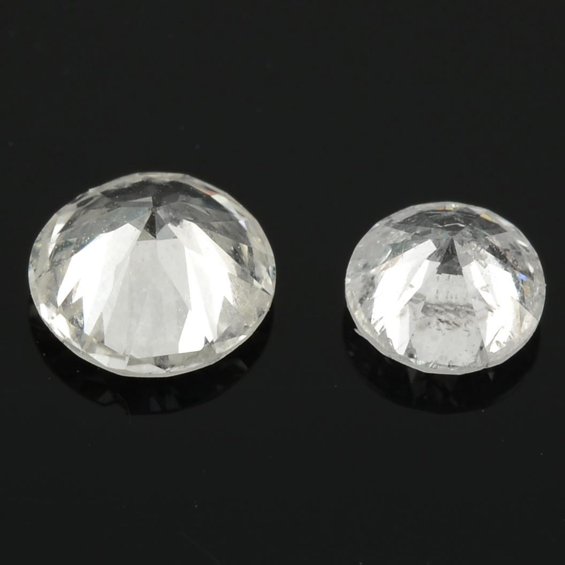 Two brilliant cut diamonds. - Image 2 of 2