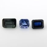 Eight vari-shape sapphires,
