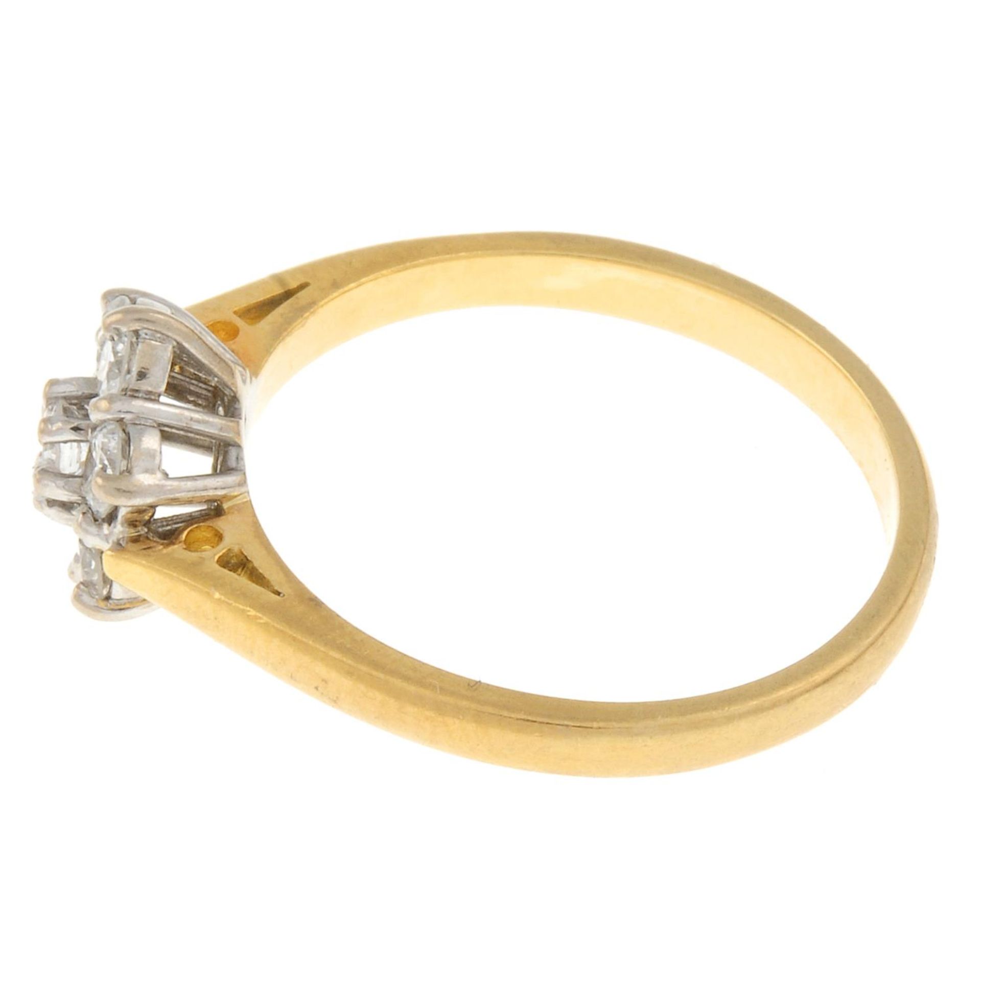 An 18ct gold brilliant-cut diamond cluster ring.Estimated total diamond weight 0.45ct, - Image 2 of 3