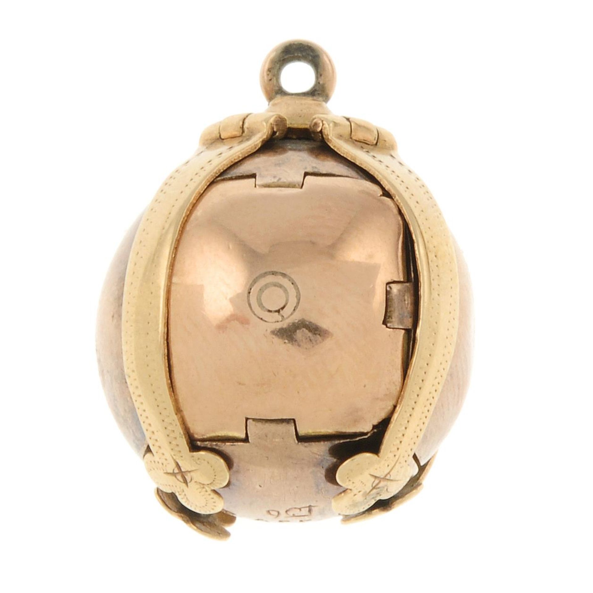 A Masonic ball pendant.Marked 9ct.