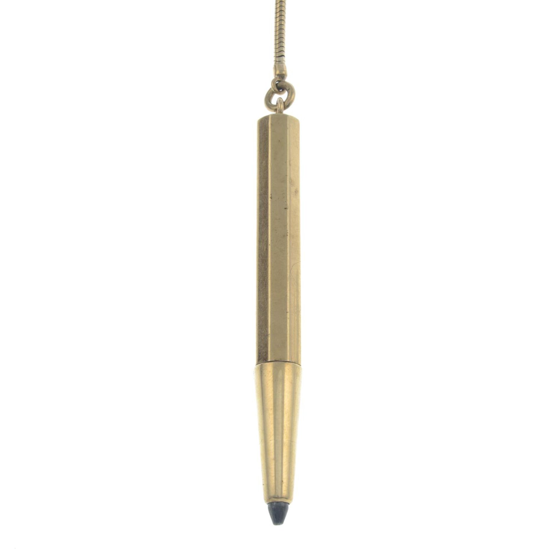 A 1960s 9ct gold pencil,